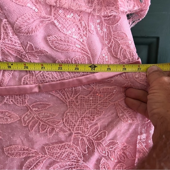 JJ House pink sequins WOMENS 26/28 With lace and sequins all over built …🫶 - Picture 5 of 10